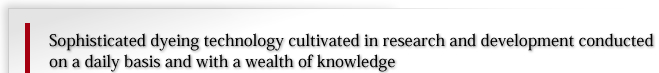 日�??研究開発と豊富な知識で培った高度な染色�?�?